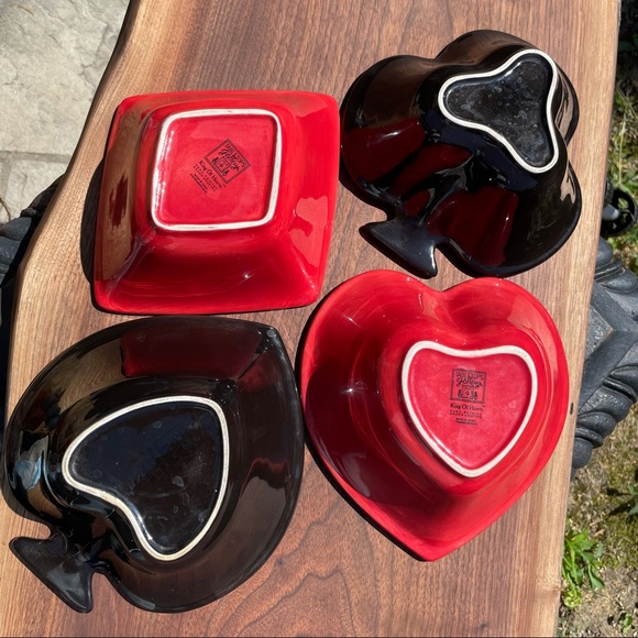 Set of Four Card Themed Bowls Tabletops Gallery - Picture 5 of 6